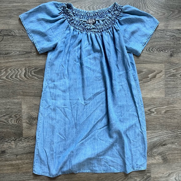 Michael Stars Anthropologie Chambray Mini Dress Short Sleeve Women's size Large - Picture 2 of 7